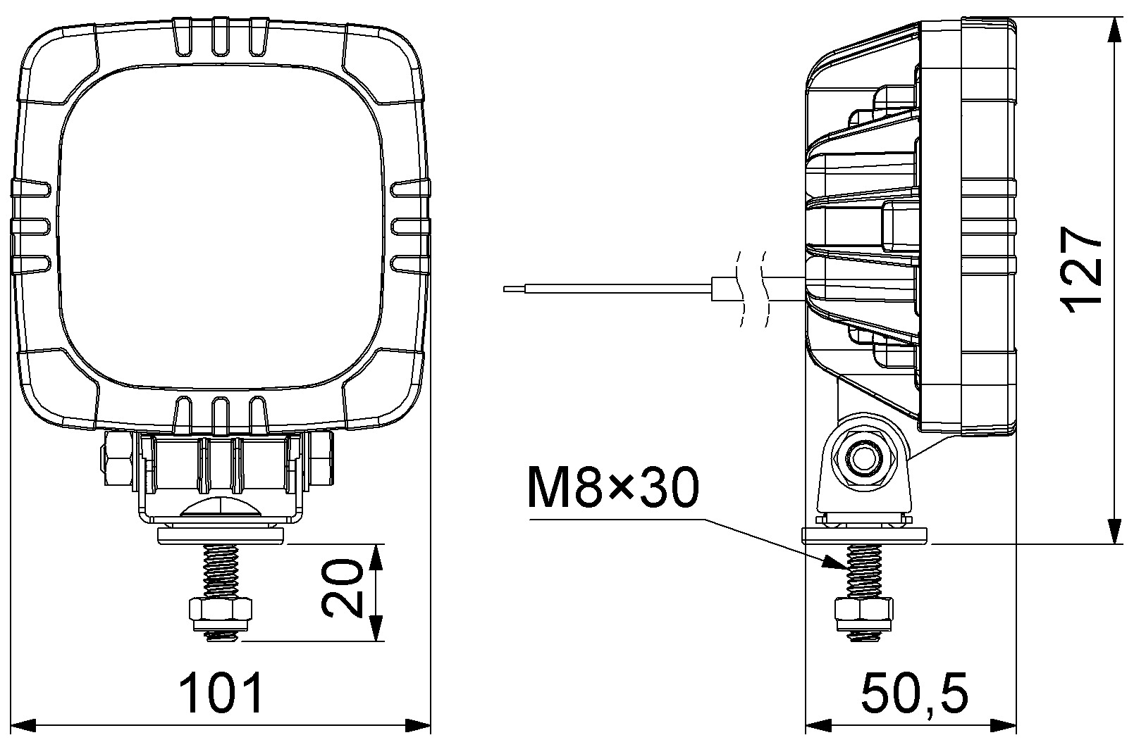 Рабочий фонарь LRD 2679/RED